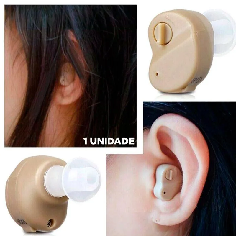 Amplificador Portátil Aparelho Auditivo Invisível Adultos