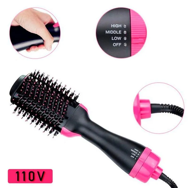 Secador Escova De Cabelo Seca Escova Alisa Modela Defrizante