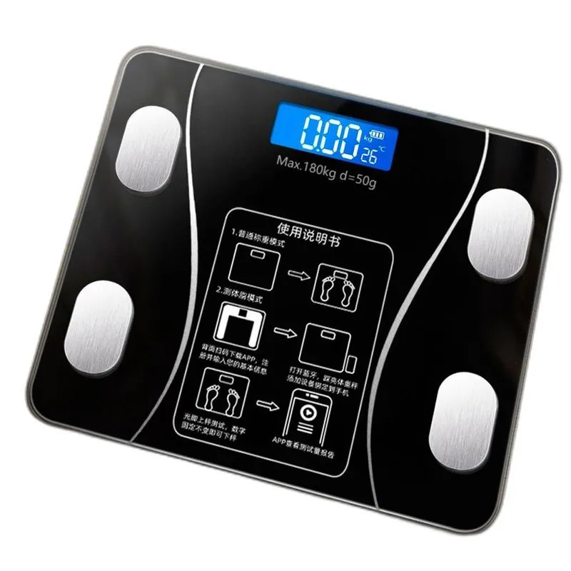 Balança Digital Bioimpedância Corporal Vidro 180kg Bluetooth