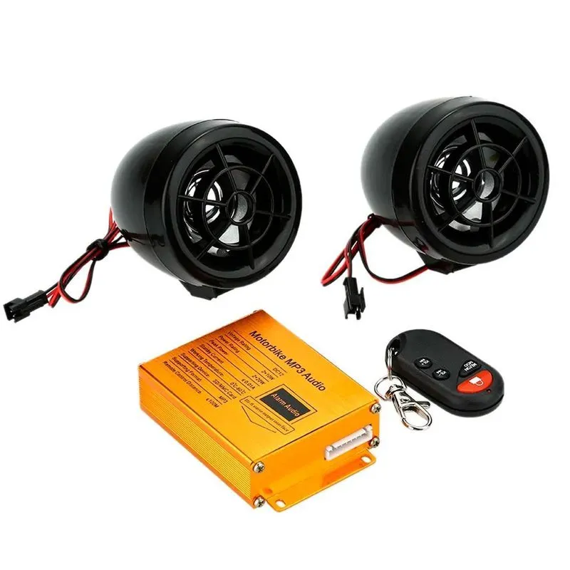 Caixa De Som E Alarme De Moto Com Bluetooth Mp3 Player