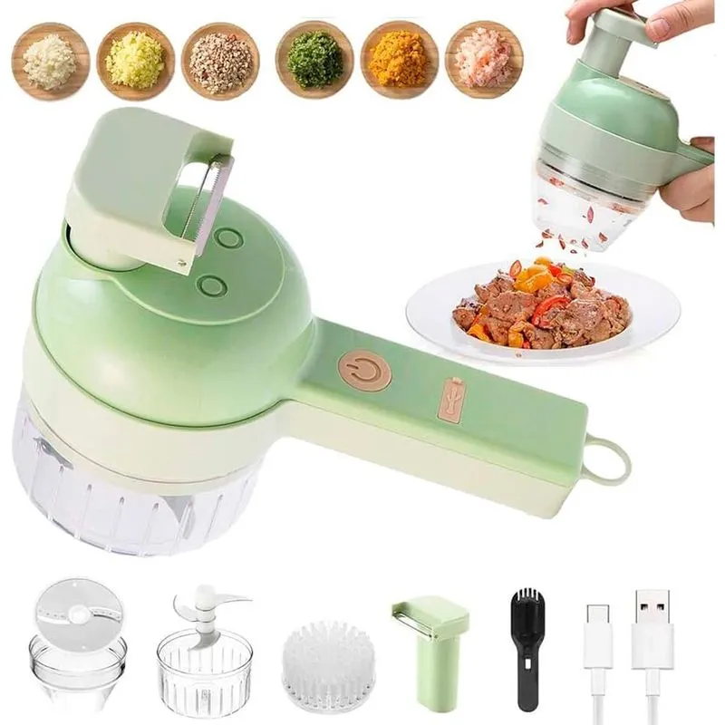 Mini Processador Alimentos 4 Em 1 Cozinha Eficiente E Rápida