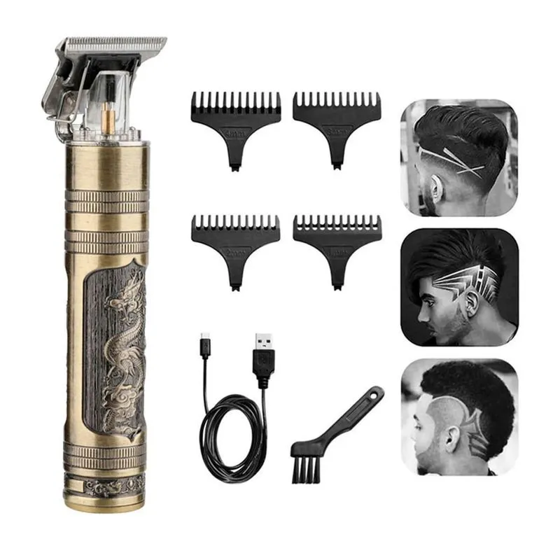 Aparador De Pelo Vintage Profissional Dourado 110V/220V