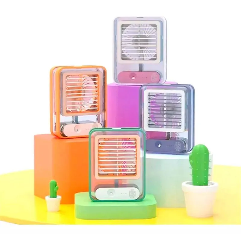 Mini Ventilador Abajur Climatizador Umidificador Portátil