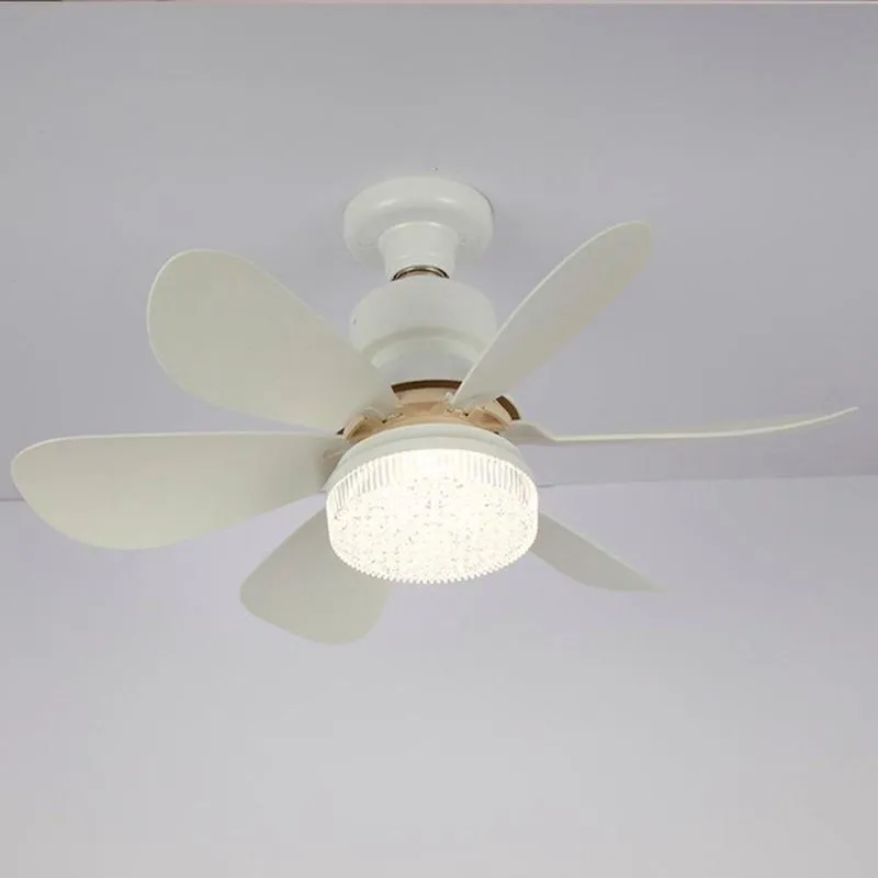 Ventilador Teto Moderna Controle Silencioso 6 Pás E Lâmpada