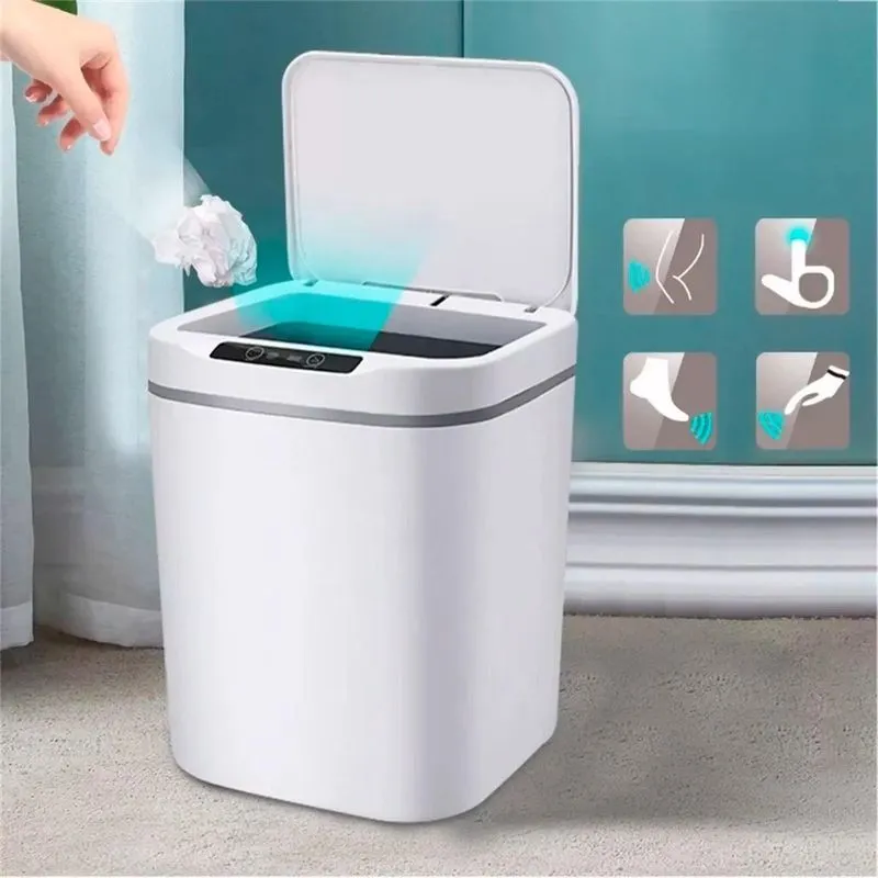 Lixeira Automática Sensor De Aproximação Resistente 16L