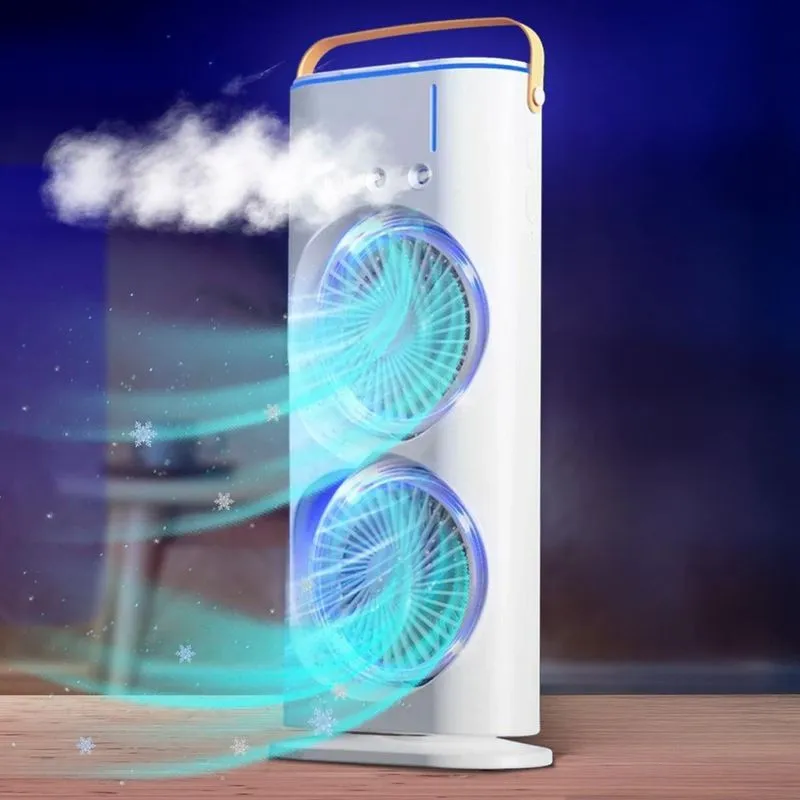 Ventilador Usb Torre Duplo Potente Mesa Refrigeração Top