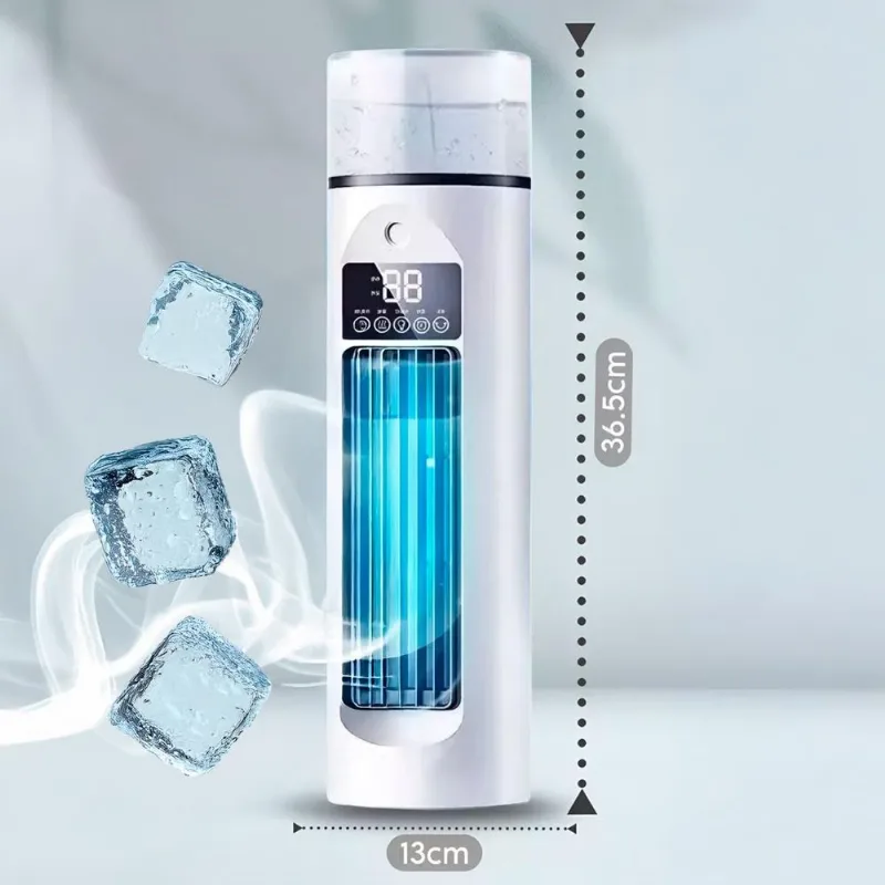 Ventilador Torre Com Ar Condicionado Portátil E Controle