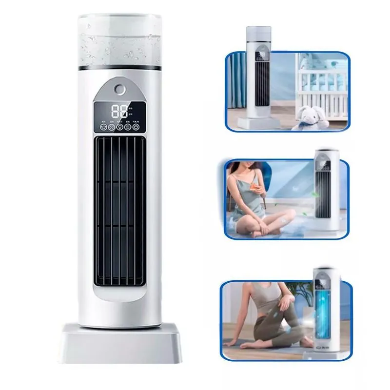 Ventilador Torre Com Frequência Ajustável E Led