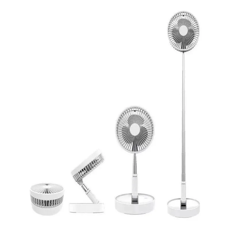 Ventilador Retrátil Portátil Silencioso Dobrável 7200Mah