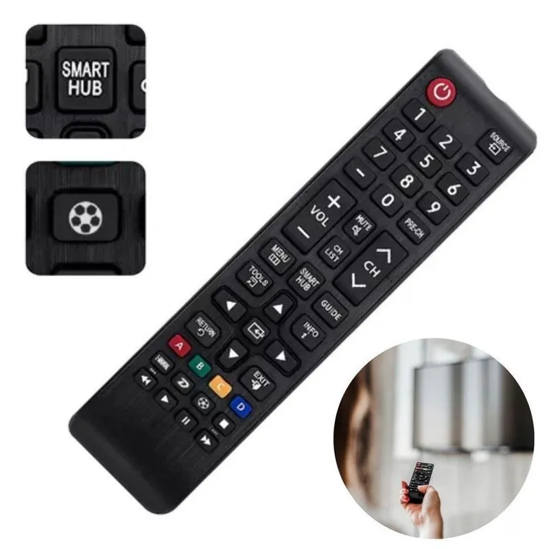Controle Universal Tv Samsung Hub Pilhas Aaa Inclusas
