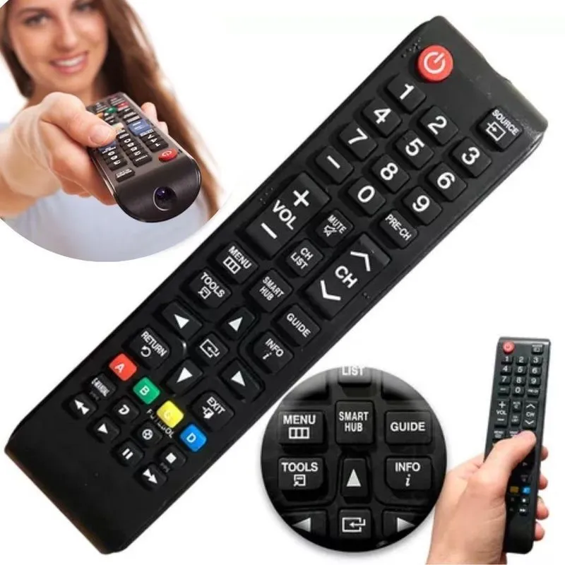 Controle Remoto Universal Tv Menu Rápido Pilhas Inclusas