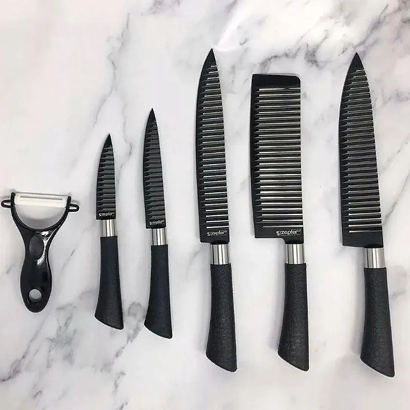 Conjunto 6 Pcs Facas Aço Inox