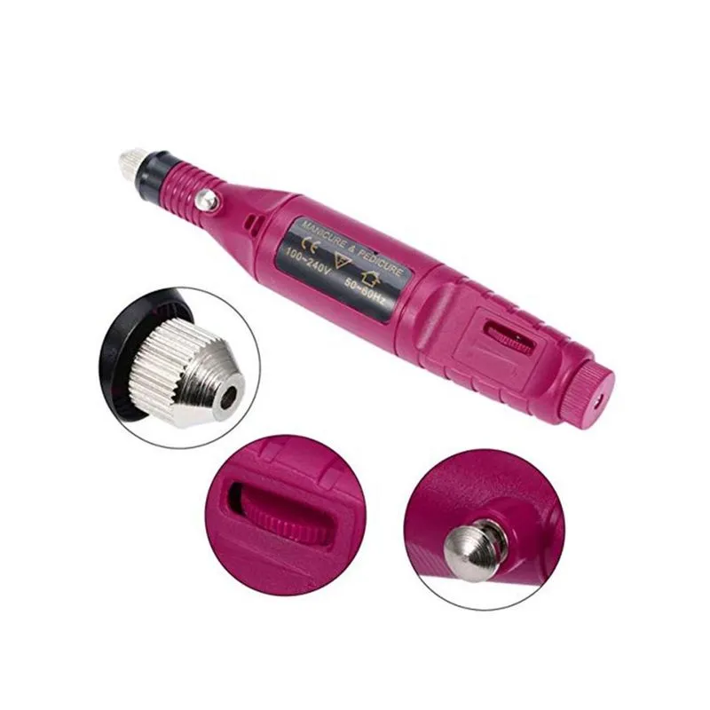 Lixadeira De Unhas Portátil 110V/220V + 2 Brocas