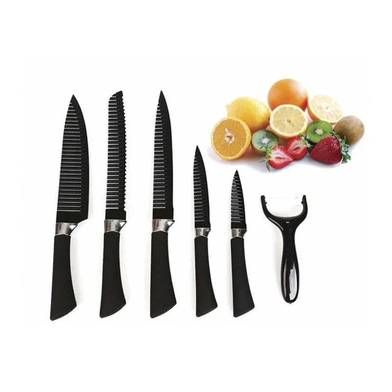 Conjunto 6 Pcs Facas Churrasqueiro