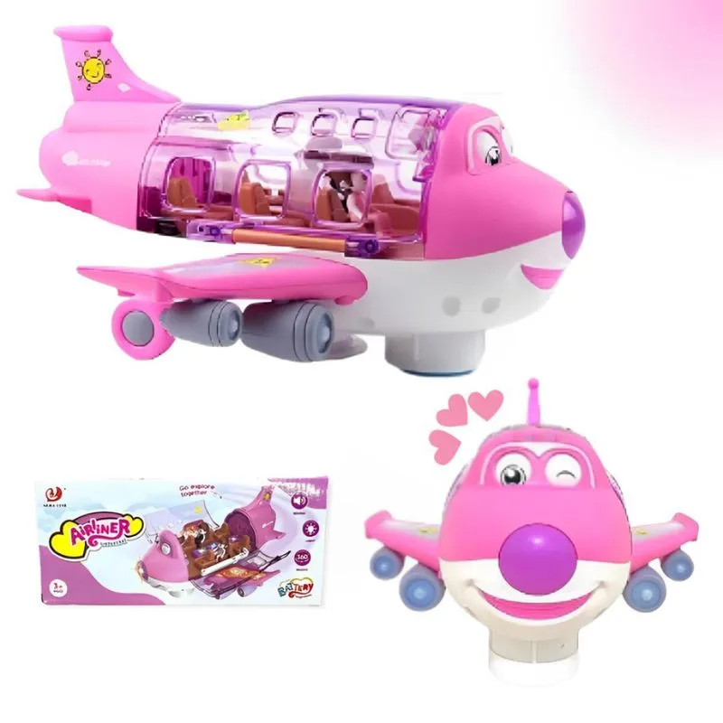 Avião Musical Para Crianças Com Luz E Personagem