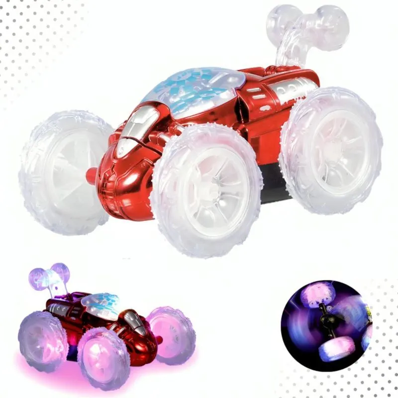 Carrinho Controle Luz Led Gira 360 Inteligente