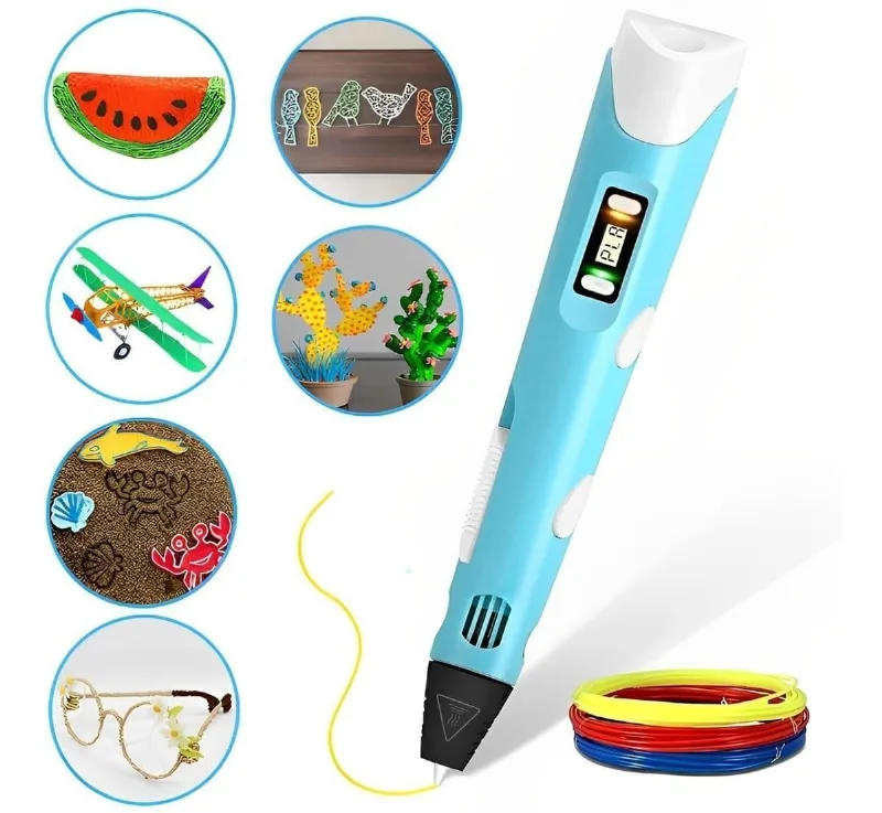 Caneta 3d Profissional Com Fonte E Refil Usb Inclusos
