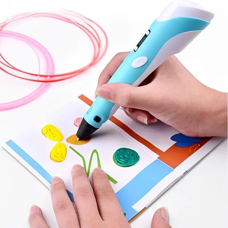 Caneta 3d Portátil Com Acessórios Para Desenho
