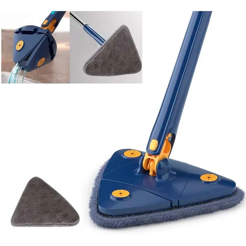 Esfregão Mop 360 Triangular Ajustável Limpeza Completa