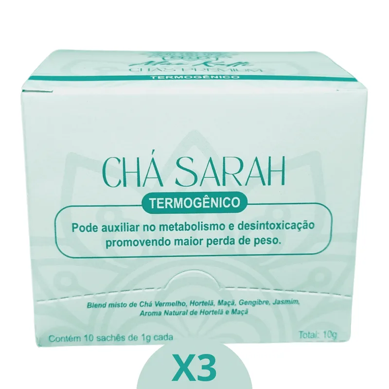 Chá Funcional Termogênico Desinchá Barriga Sarah 30 Sachês
