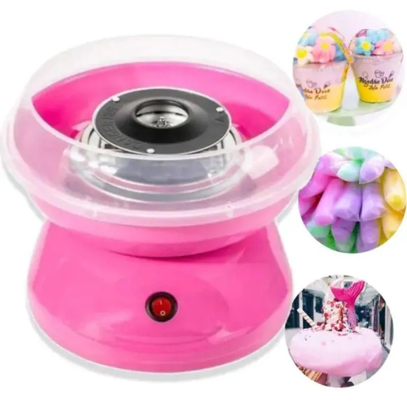 Máquina De Algodão Doce Infantil Portátil Azul