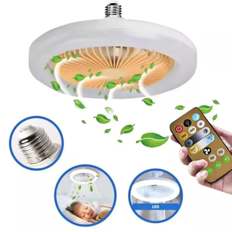 Mini Ventilador De Teto Pequeno Com Luz Led