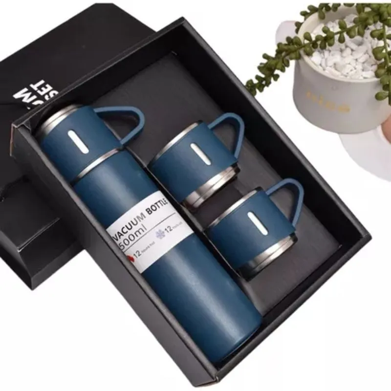 Garrafa Térmica com Xícaras Inox Para Reunião e Camping