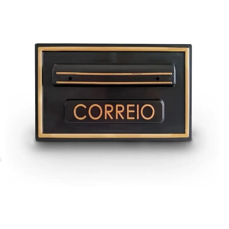 Caixa Pvc Grade Ou Embutir N05 Preto/ouro