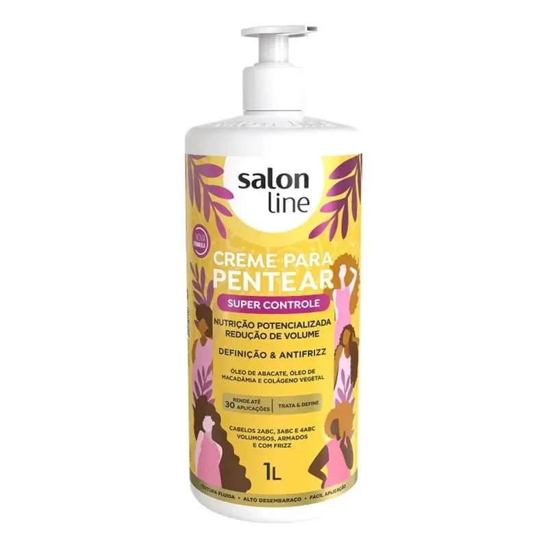 Creme Pentear Super Controle Definição Cachos Salon Line 1l