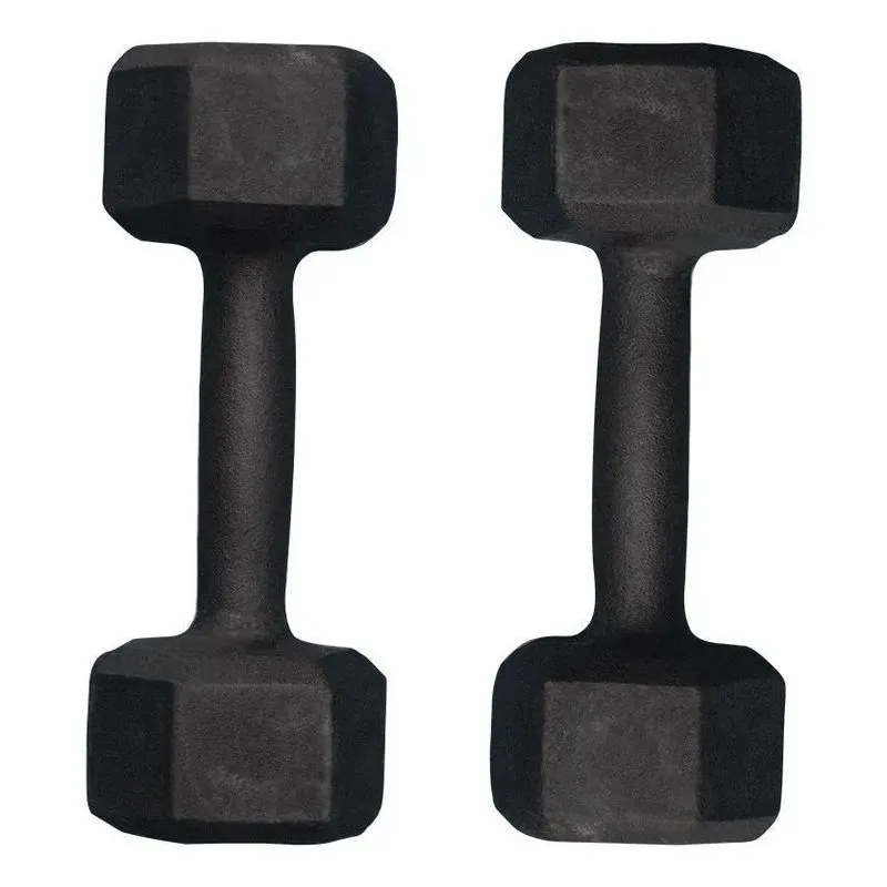 5x Par Halter Pintado 4kg Musculação Exercício Peso Sextavad