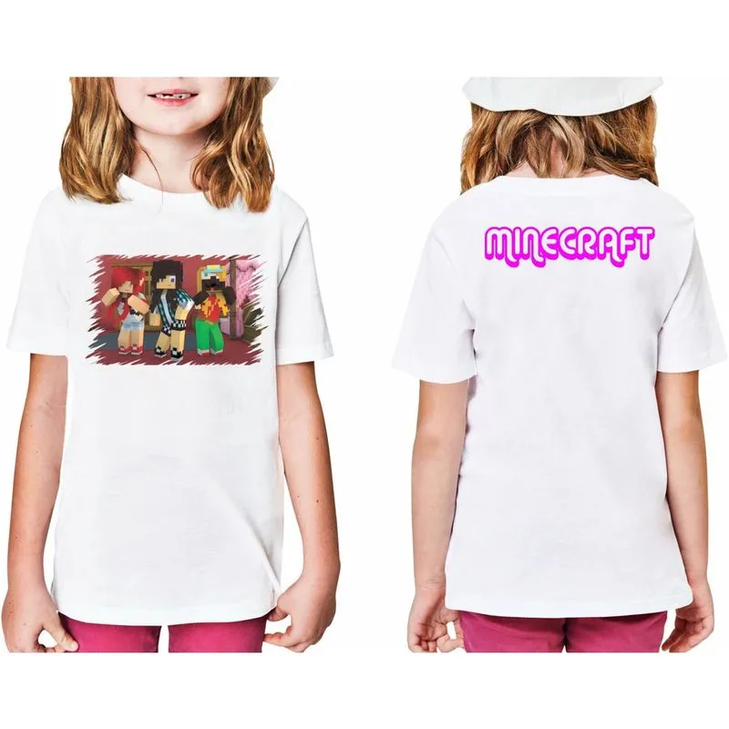 Camiseta Infantil Minecraft Menina