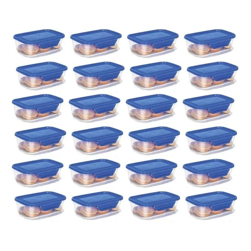 3x Pote Com Trava Micro E Freezer 250ml Kit C/12u Reutilizáv