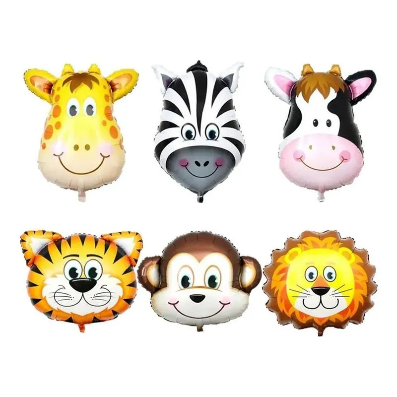 Balão Bexiga Metalizado Safari - Animais 12 Unidades 30/40