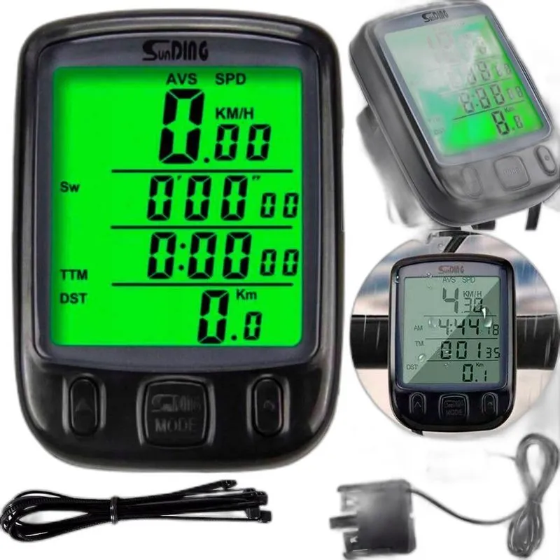 Ciclocomputador De Bicicleta Display Claro E Luz Noturna Led