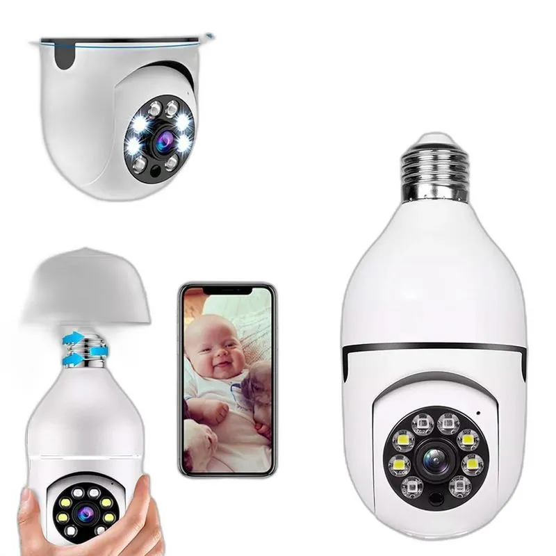 Espionagem Panorâmica Câmera Ip Segurança Lâmpada Panorâmica