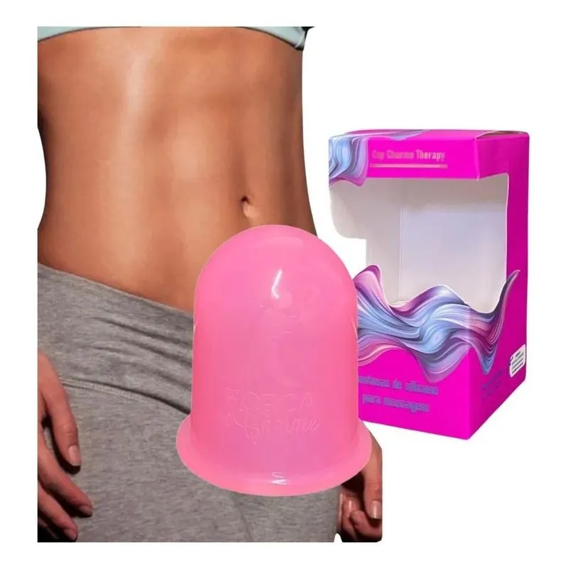 2x Ventosa Silicone Reduz Celulite Efeito Casca Laranja Gran