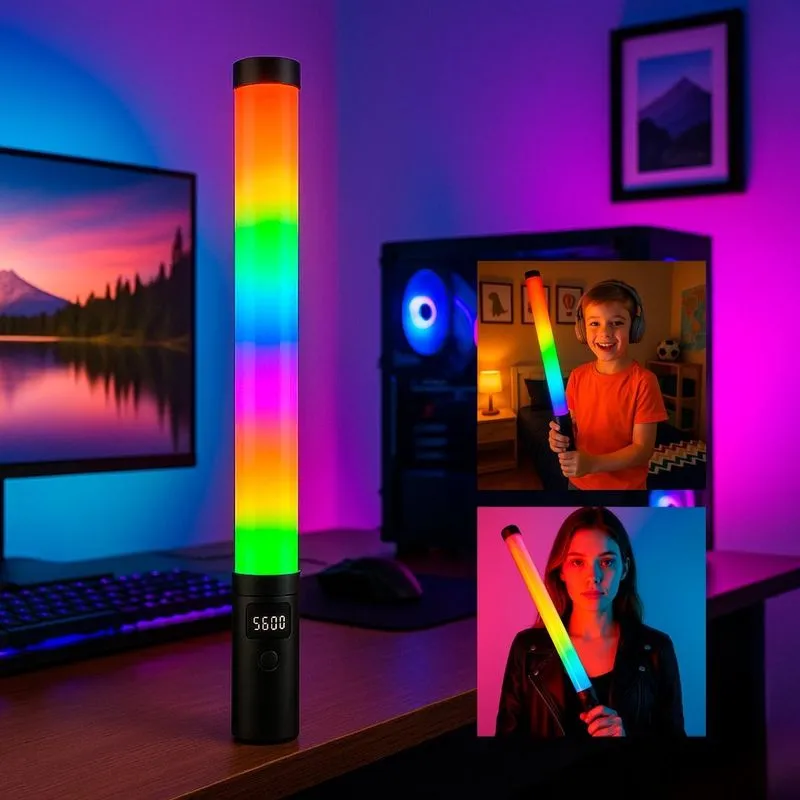Bastão Led Potente Para Gravar Com Estilo E Cor