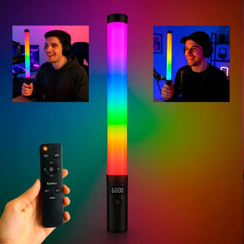 Bastão Led Com Luz Bivolt Recarregável Para Fotos