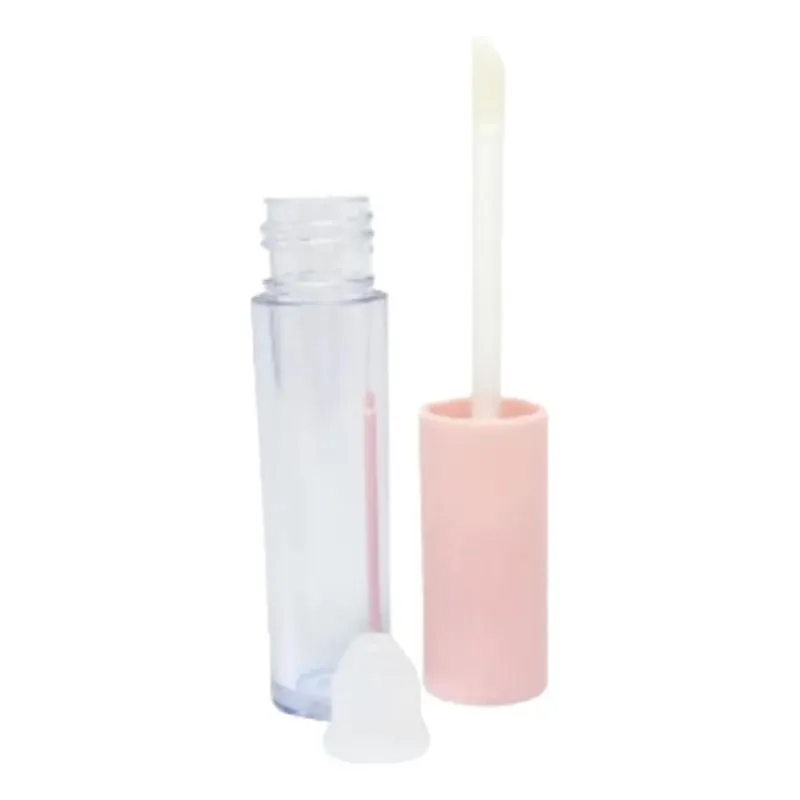 5x Frasco Gloss Labial Vazio 6ml Tampa Rosa Batom Liquido 10