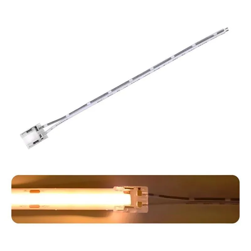 Cabo Conector Rabicho Fita Led Cob 2 Vias Monocor 8mm Ip20 M