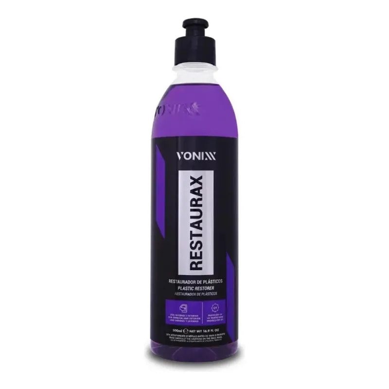 3x Restaurador De Plasticos E Borrachas Restaurax 500ml Voni