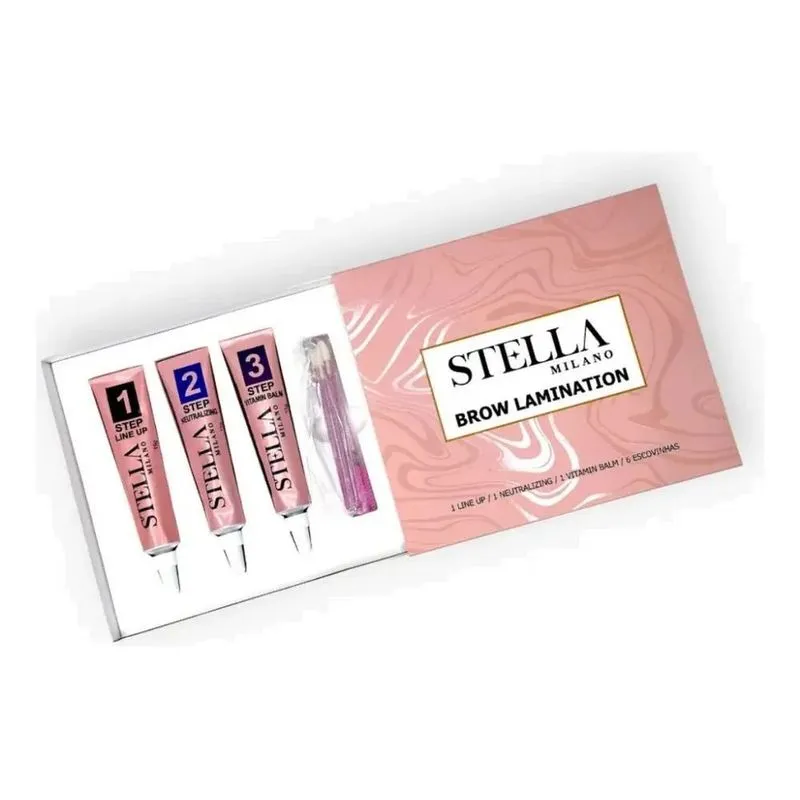 3x Kit Stella Milano Brow Lamination 3passos -15 G