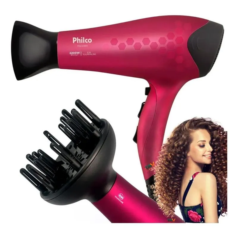 10x Secador De Cabelos Philco Profissional 2100w Com Difuso