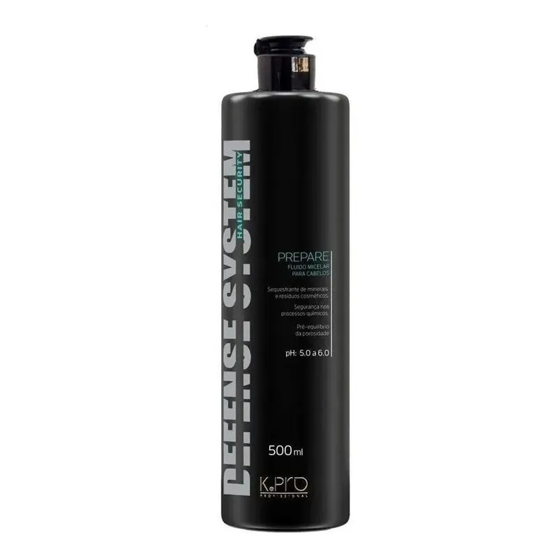 5x Defense System Prepare Fluído Micelar De Cabelos 500ml K