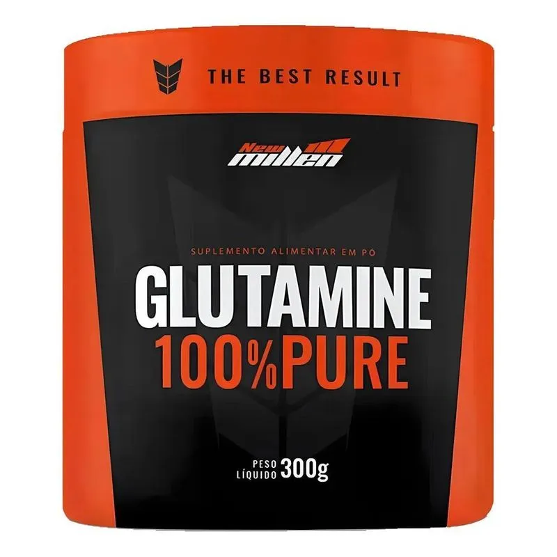 10x L-glutamine 100% Pure 300g New Millen Sabor Without Fla