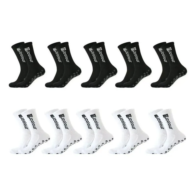 10x Kit 10 Pares Meia Antiderrapante Futebol Sport Meião Lo