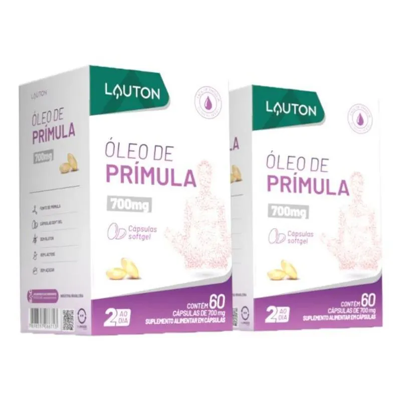 5x Combo 2 Potes De Óleo De Prímula 120cps - Lauton