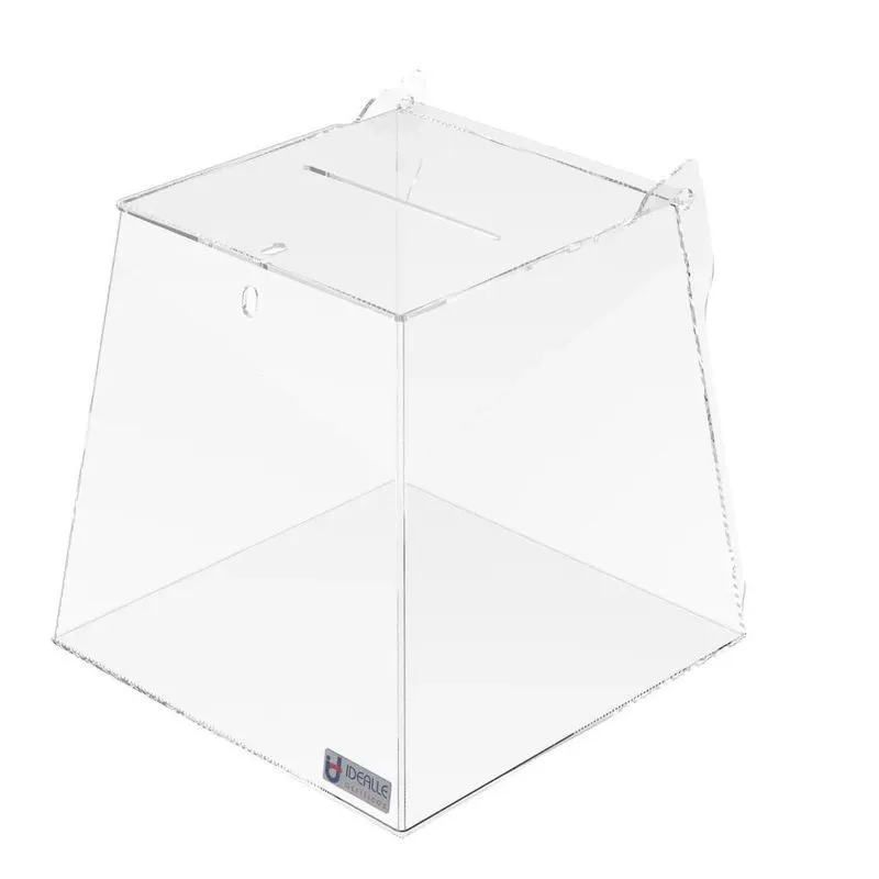 Urna Pequena Pirâmide Para Sorteio 15x15 Cristal