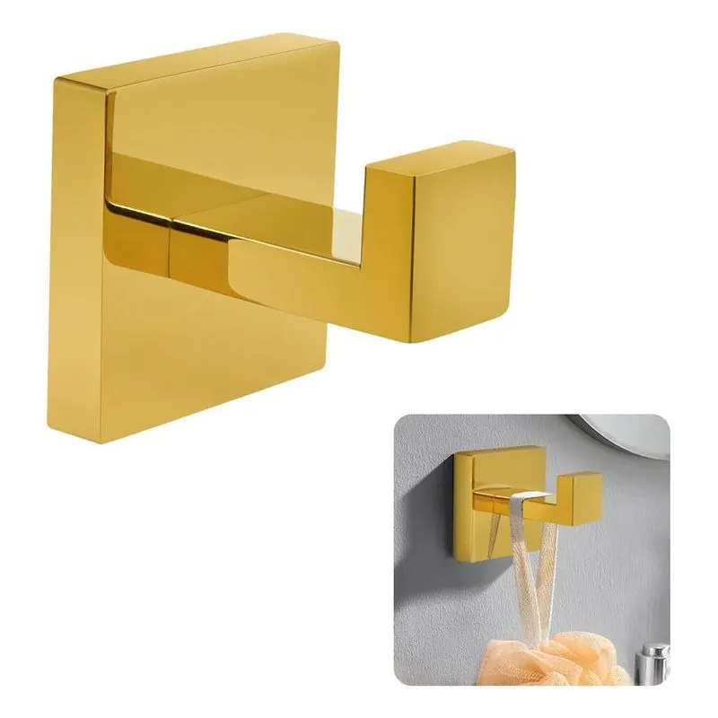 10x Gancho Parede Cabide Multiuso De Banheiro Toalha Inox 3