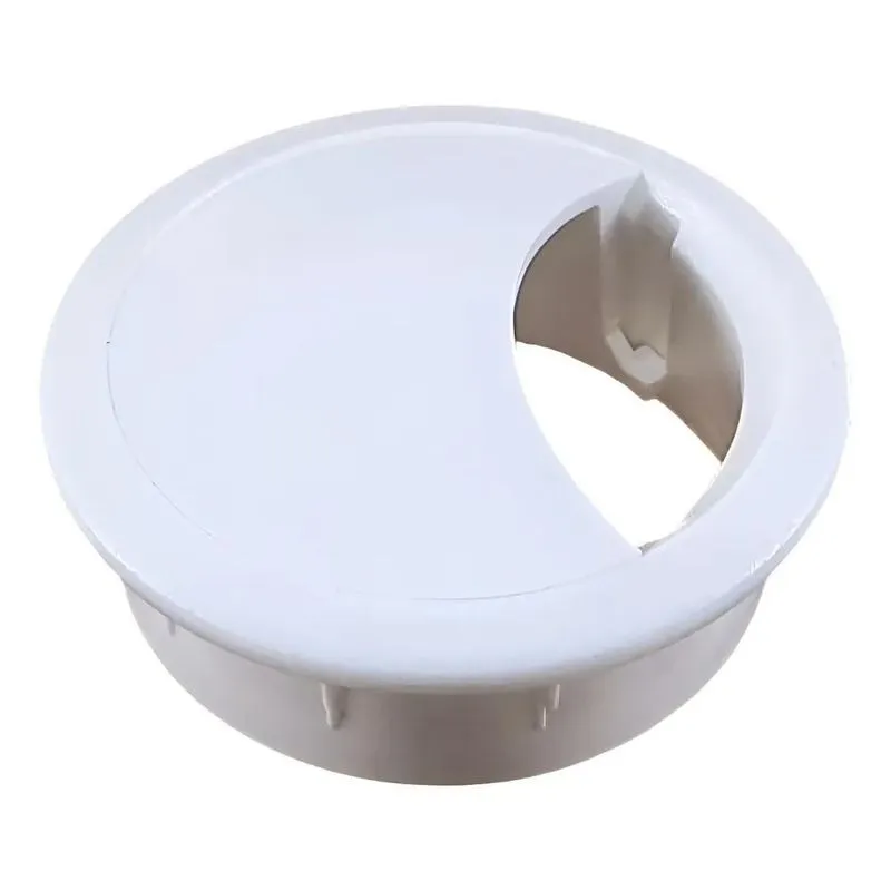 Acabamento Passa Fio Cabo 46mm Moveis Mesa Escritorio Branco
